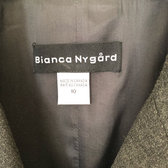 Grey Bianca Nygard fitted suit. Jacket size 10, skirt size 8. - Picture 4 of 8